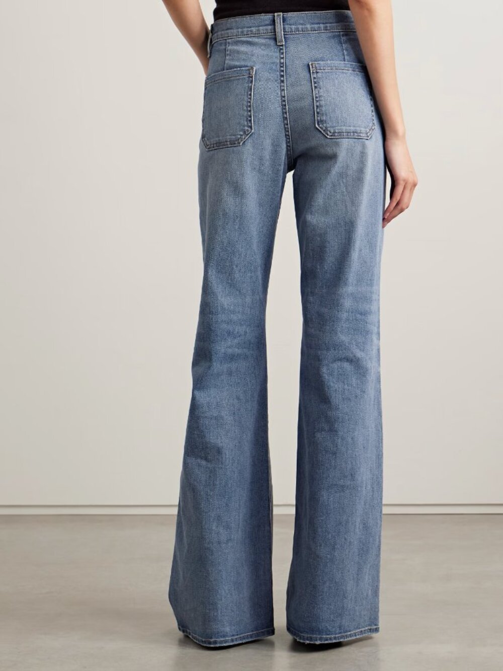 Nili Lotan Florence Distressed High-Rise Flared Jeans - Picture 5 of 11
